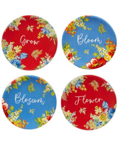 Набор тарелок для канапе Certified International Blossom, 4 штуки