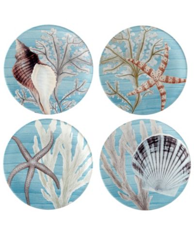 Certified International Beyond the Shore Salad Plates, Set of 4
