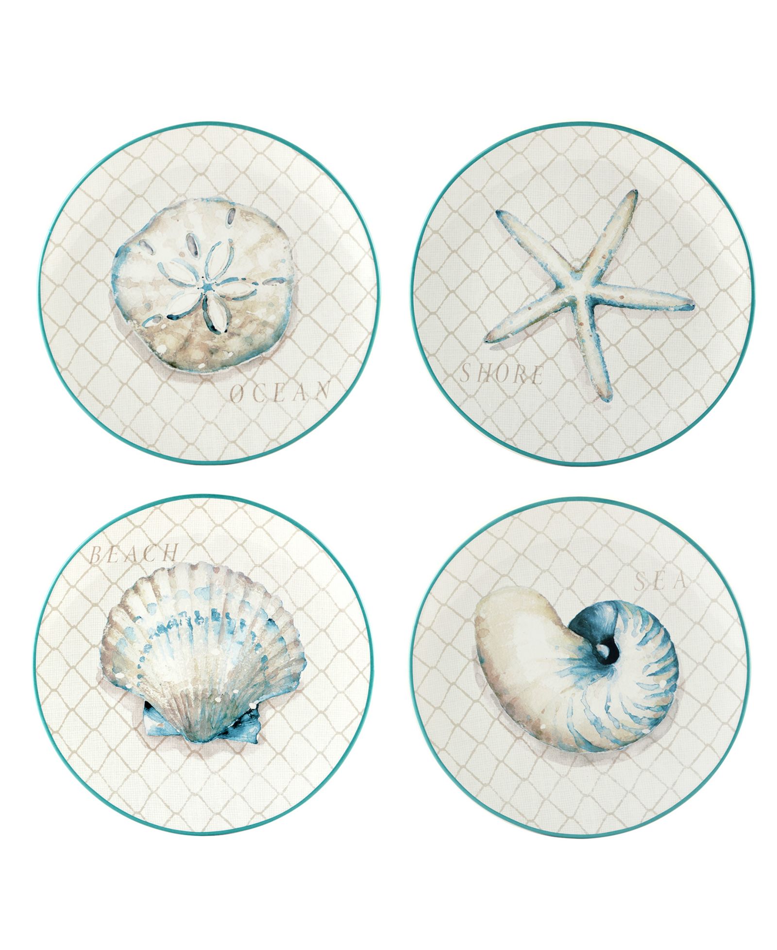 Certified International Ocean View Dinner Plates, Set of 4