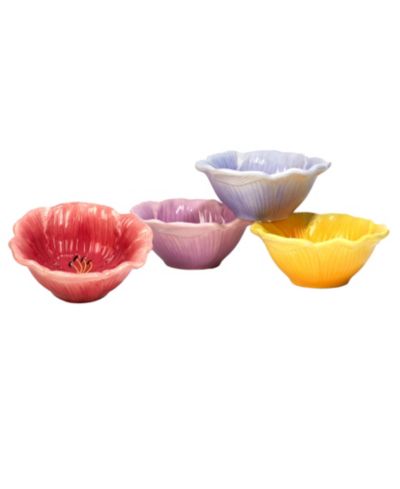 Набор мисок Certified International Hummingbirds 3-D Floral Ice Cream 4шт