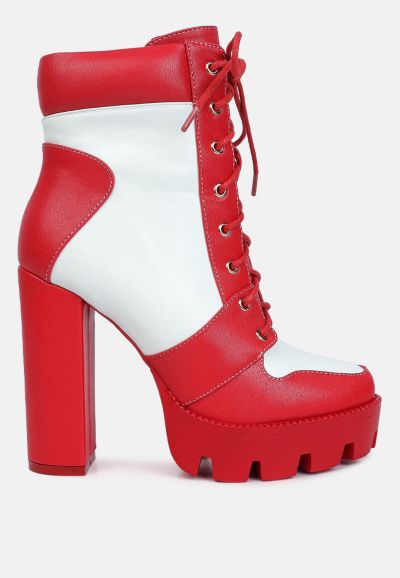 Женские ботинки London Rag Moos Block Heel Lace Up