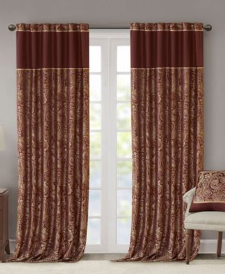 Шторы Madison Park Aubrey Jacquard Room Darkening, набор панелей для спальни и гостиной
