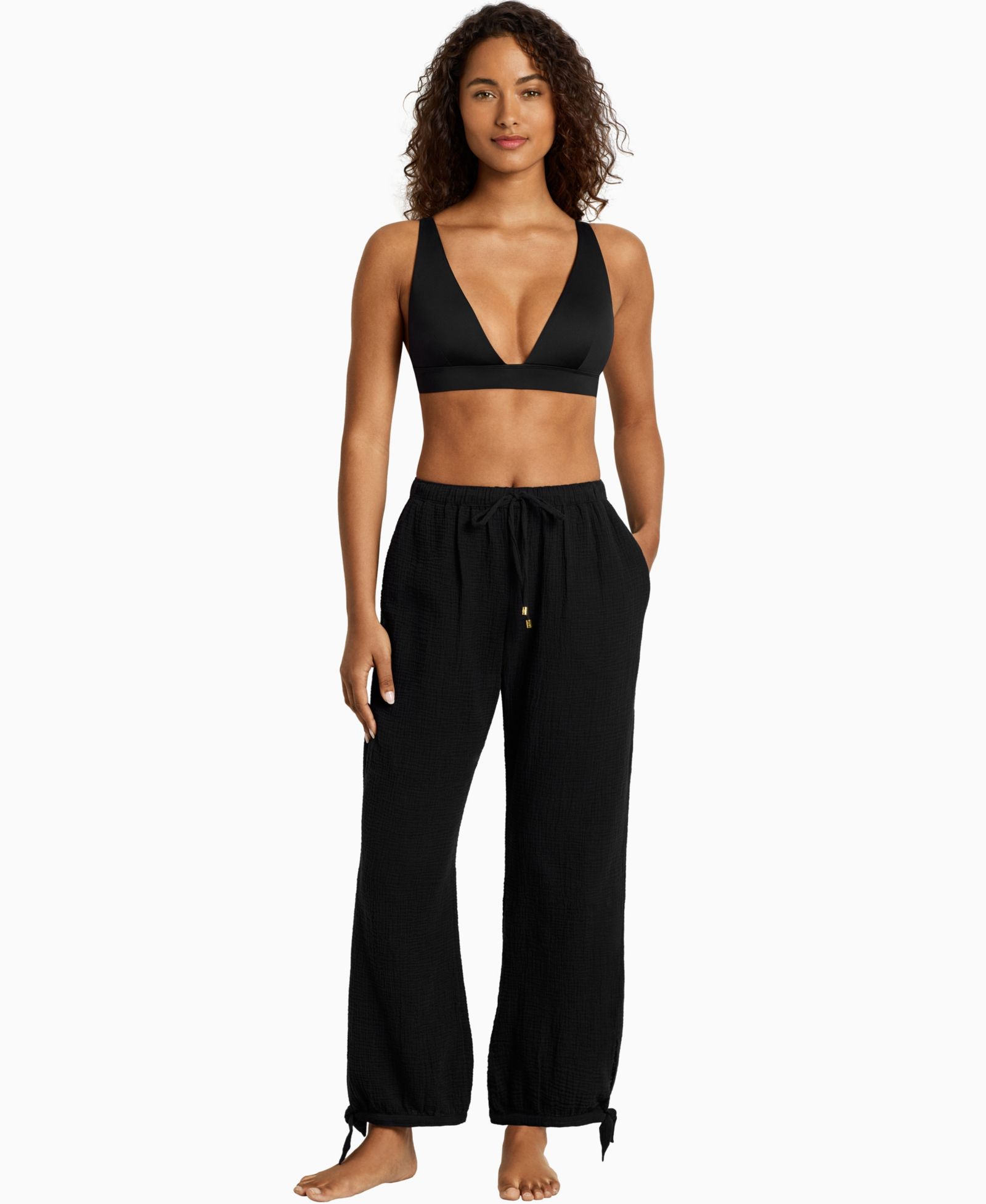 Женские хлопковые брюки Lauren Ralph Lauren Allie Pull-On Cover-Up