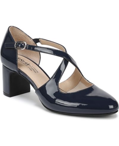 Lux Navy Faux Patent Leather