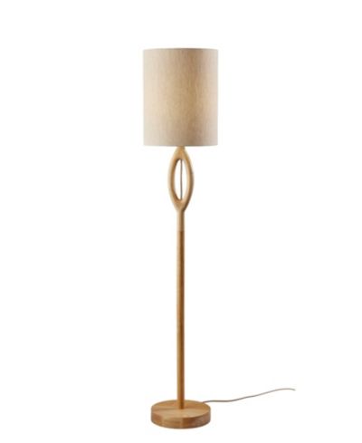 Adesso напольный торшер Mayfair Wood 61"