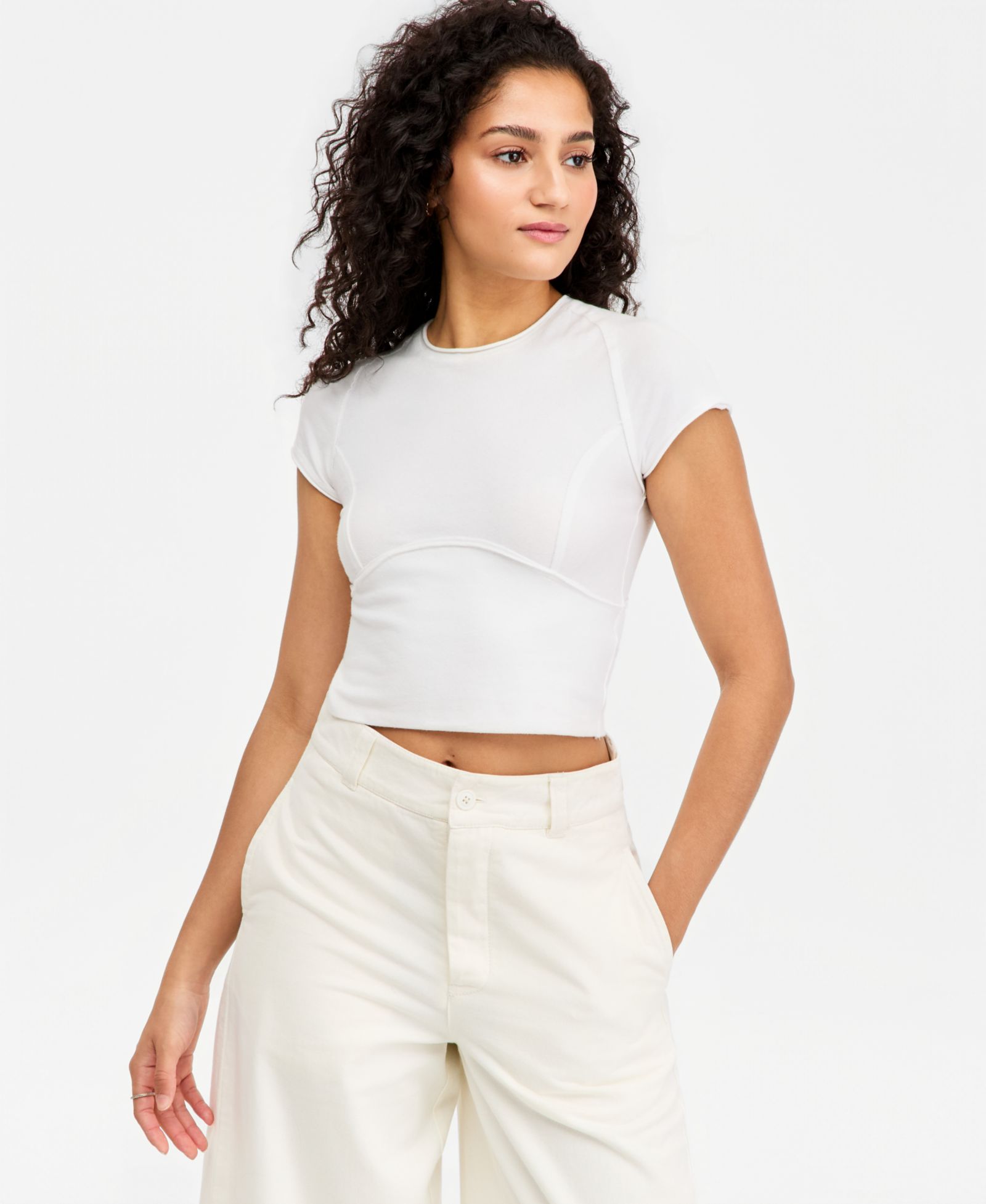 Free People Women's Protagonist Crewneck Cotton T-Shirt