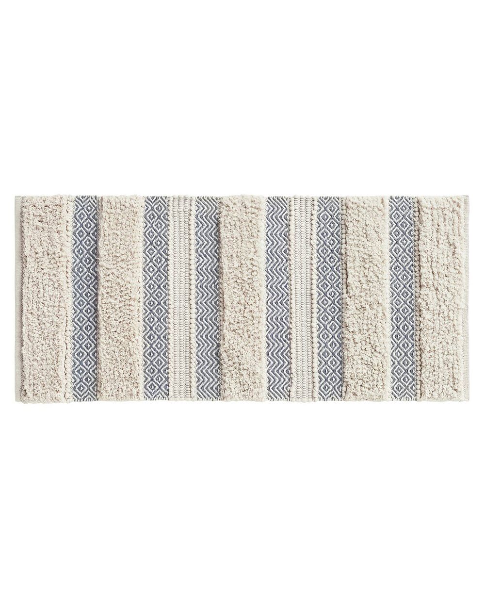 INK+IVY Asher Woven Texture Stripe коврик для ванной, 22" x 58"