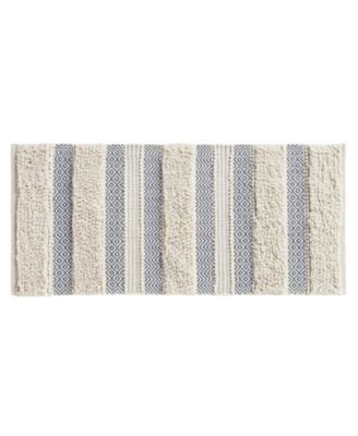 INK+IVY Asher Woven Texture Stripe Bath Rug, 22" x 58"