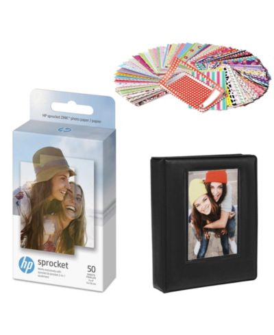 Фотобумага HP Sprocket Sticky Back Zink 2x3" (50 листов) стартовый набор