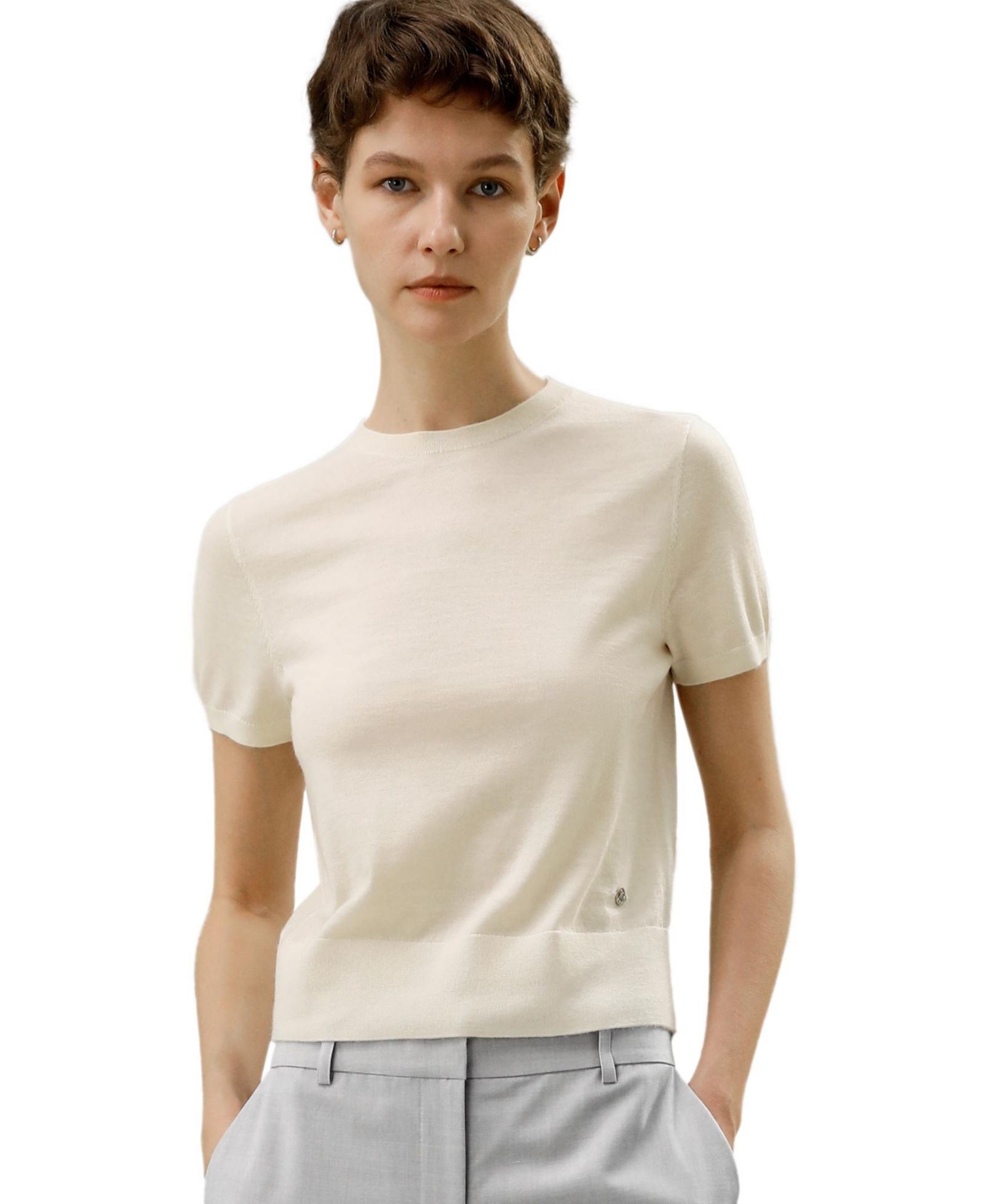 LILYSILK Women's Cashmere Round Neck Sweater