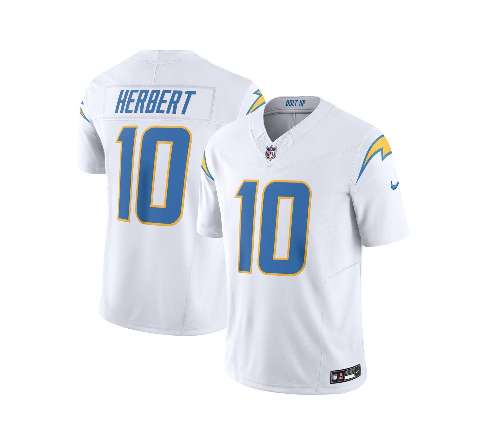 Мужская джерси Nike Justin Herbert Los Angeles Chargers Vapor F.U.S.E. Limited