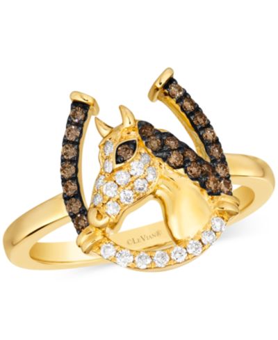 Кольцо Le Vian Chocolate & Nude Diamond Horseshoe в 14k Gold (1/3 ct. t.w.)