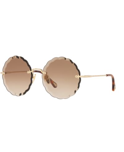 Chloe Женские солнцезащитные очки Round Etched Metal, CH0047S