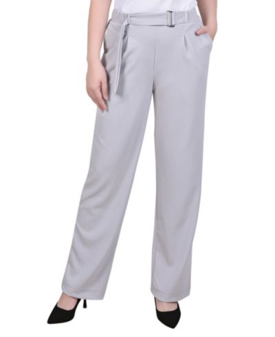 NY Collection Женские Belted Scuba Crepe Pants