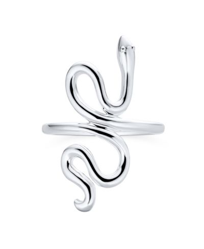 Bling Jewelry Boho Coil Wrap Serpent Snake Ring Full Finger Band Polished Sterling Silver