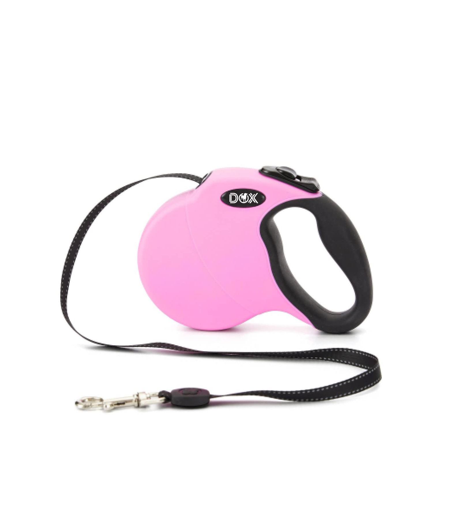 Retractable Dog Leash with Strong Reflective Nylon Strips