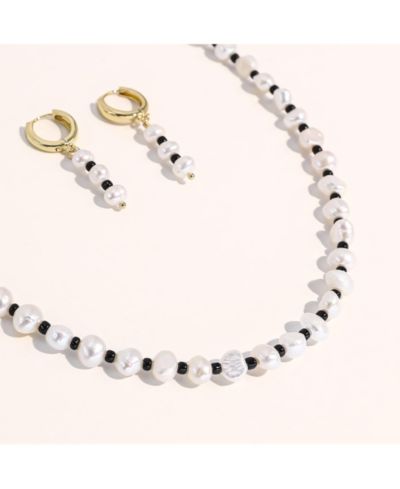 Подарочный набор из ожерелья и серег с жемчугом Freshwater Pearl - Victoria