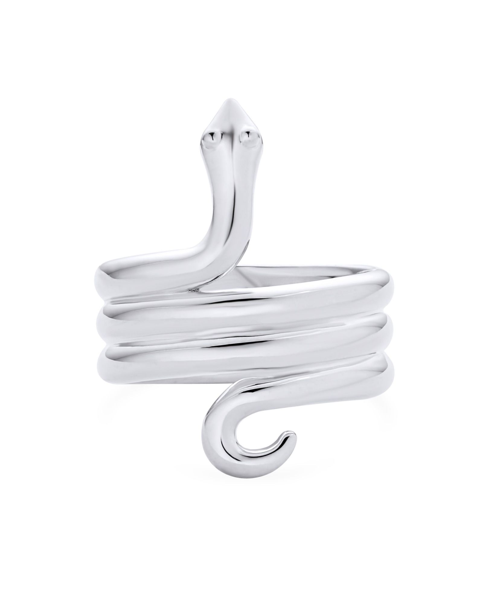 Bling Jewelry Boho Coil Wrap Serpent Snake Ring Full Finger Band Polished Sterling Silver
