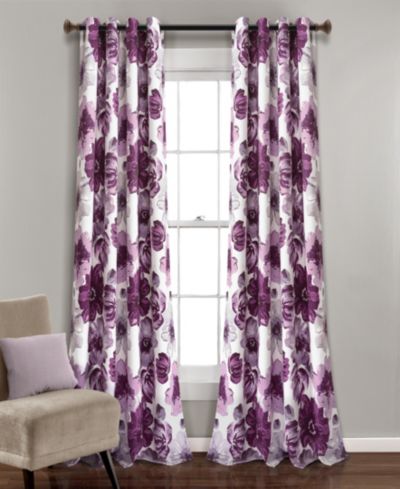 Lush Decor Leah Light Filtering Window Curtain Panels