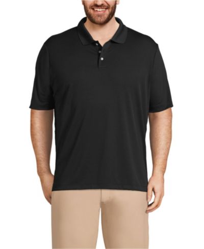 Lands' End Men's Short Sleeve Solid Active Polo Shirt