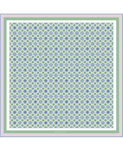 Jessie Zhao New York Шелковый двусторонний шарф Polka Dot Bloom - Green