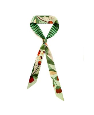 Шарф Jessie Zhao New York Silk Skinny Green Wonderland