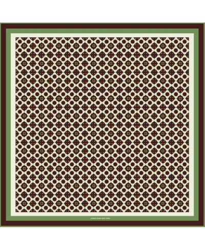 Jessie Zhao New York Double Sided Silk Scarf Of Polka Dot Bloom - Brown