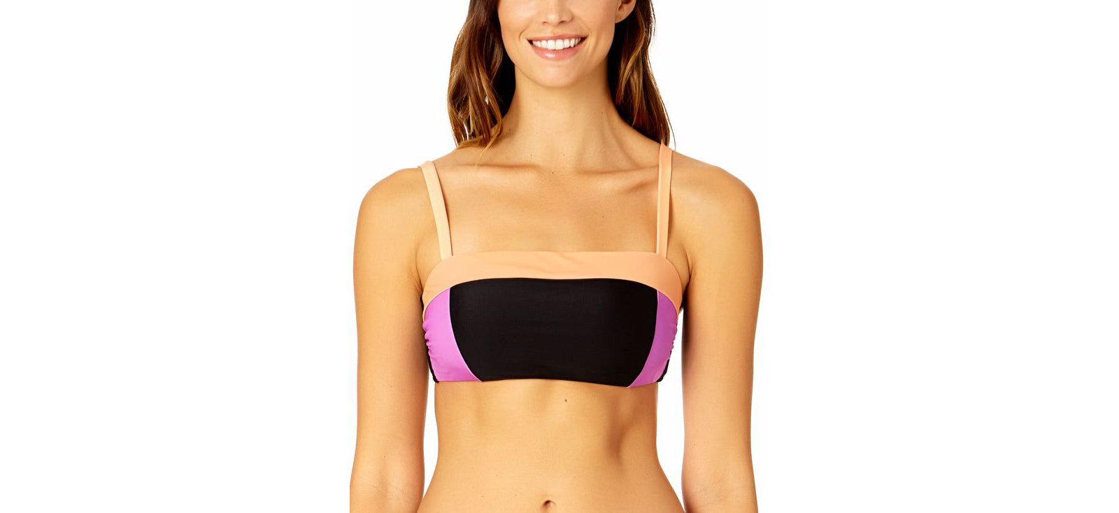 Women's Colorblock Bandeau Bra Swim Top