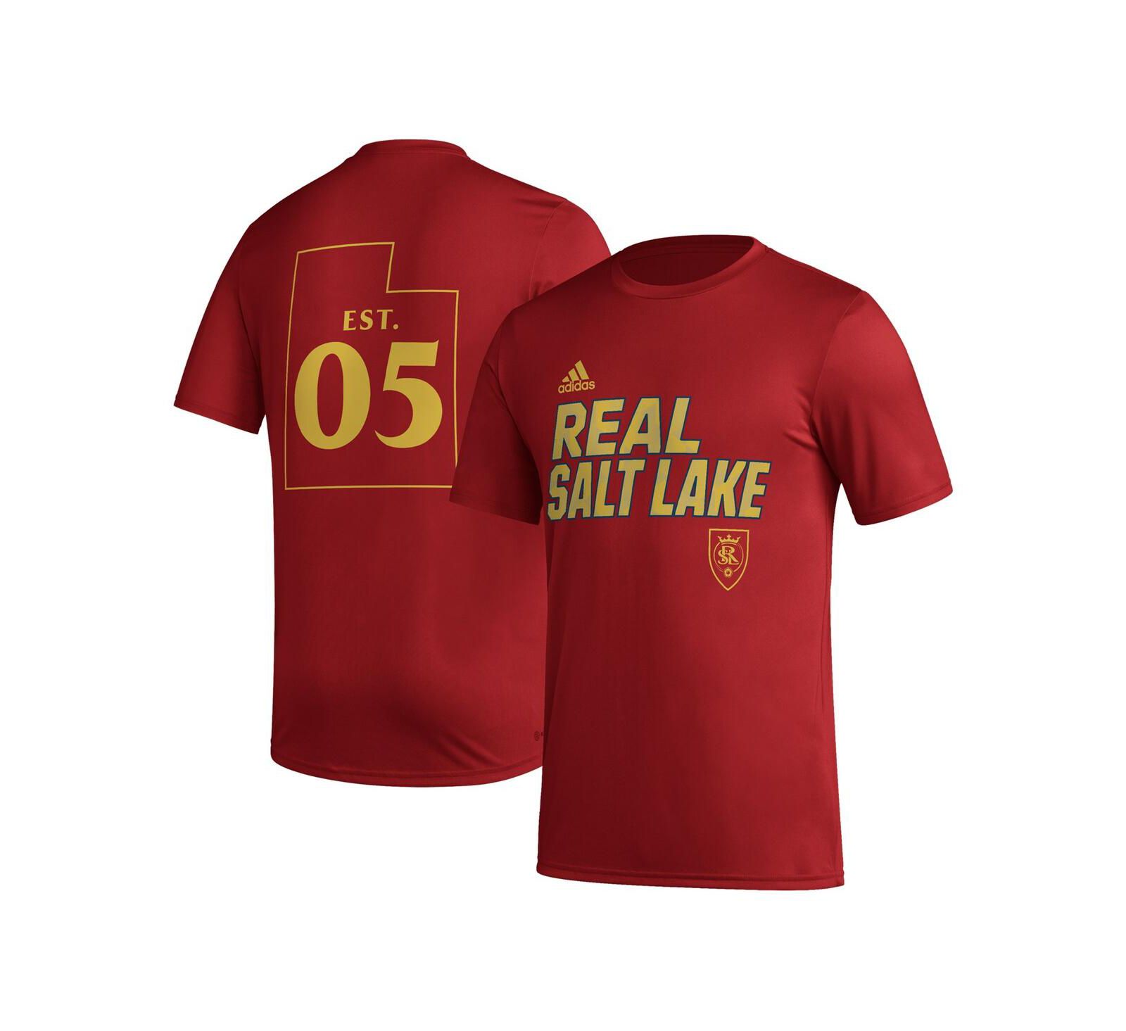 Men's adidas Red Real Salt Lake Team Jersey Hook AEROREADY T-shirt