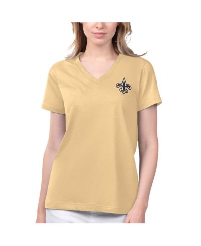 Женская футболка Margaritaville Gold New Orleans Saints Game Time V-Neck T-shirt