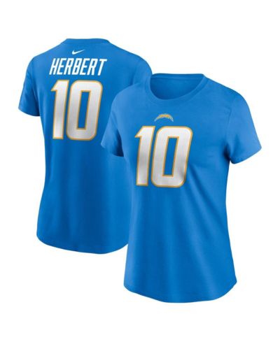 Женская футболка Nike Justin Herbert Powder Blue Los Angeles Chargers