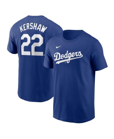 Мужская футболка Nike Clayton Kershaw Royal Los Angeles Dodgers Fuse с именем и номером