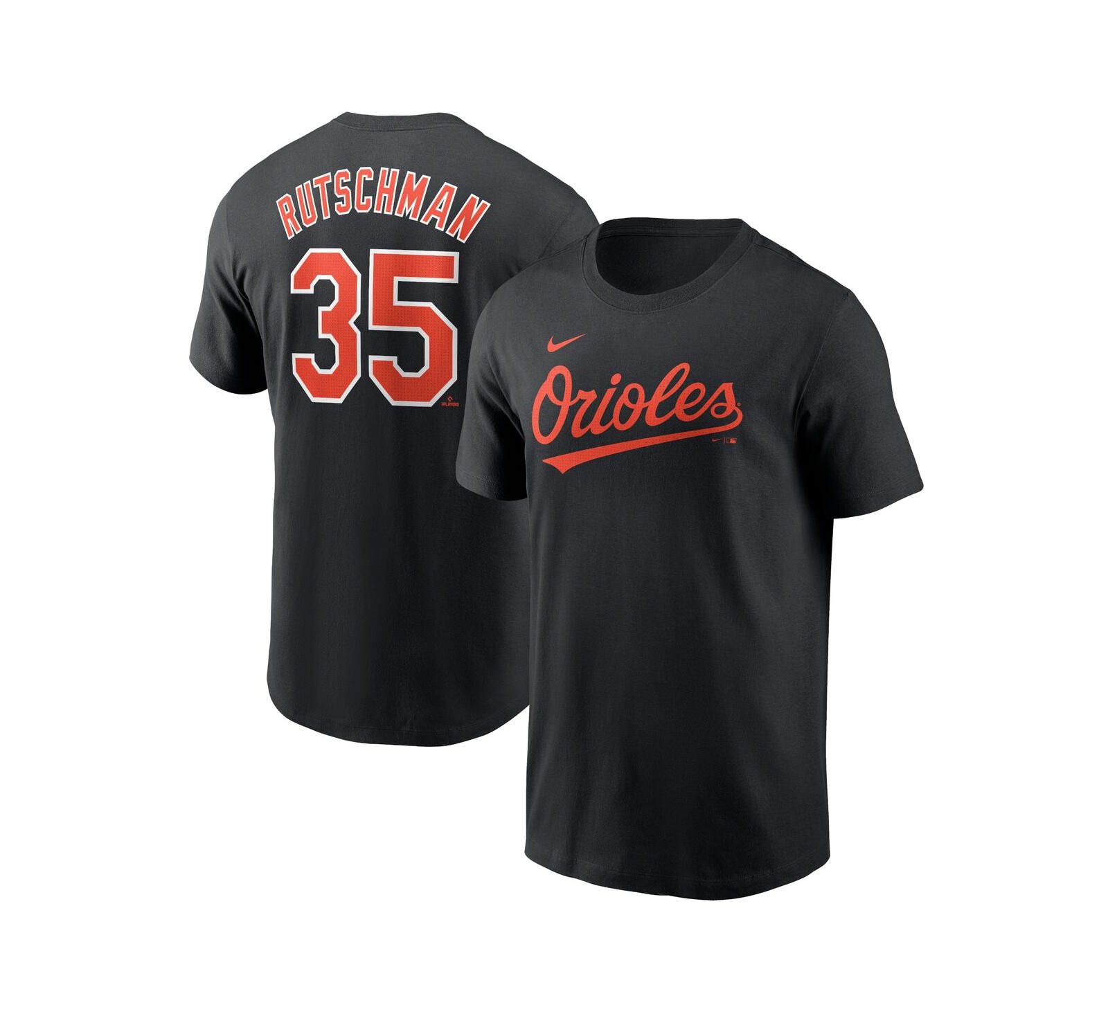 Мужская футболка Nike Adley Rutschman Black Baltimore Orioles Fuse Name and Number