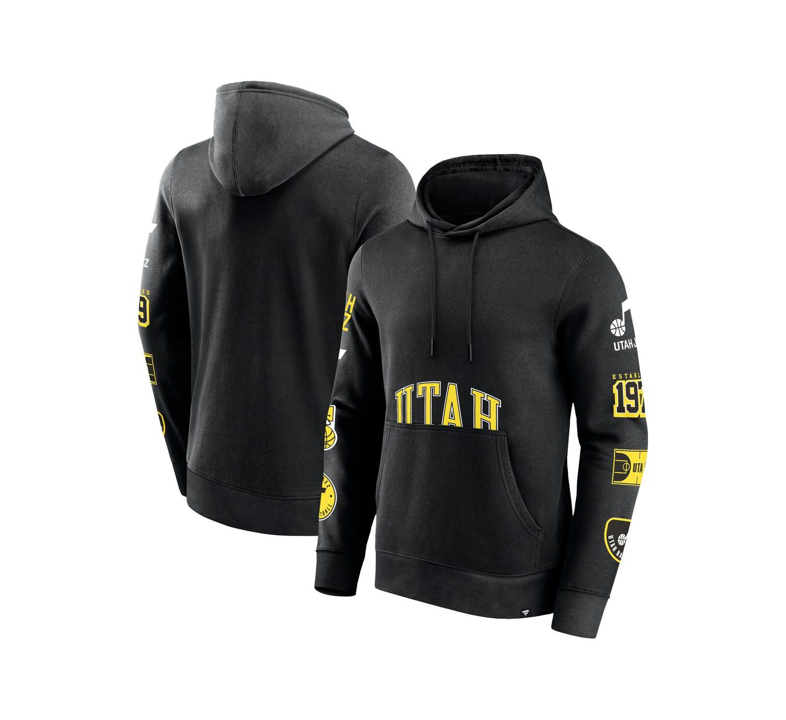 Мужское худи Fanatics Black Utah Jazz Home Court Pullover Hoodie