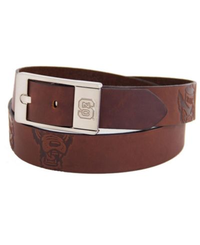Мужской кожаный ремень Eagles Wings North Carolina State Wolfpack Brandish - Brown