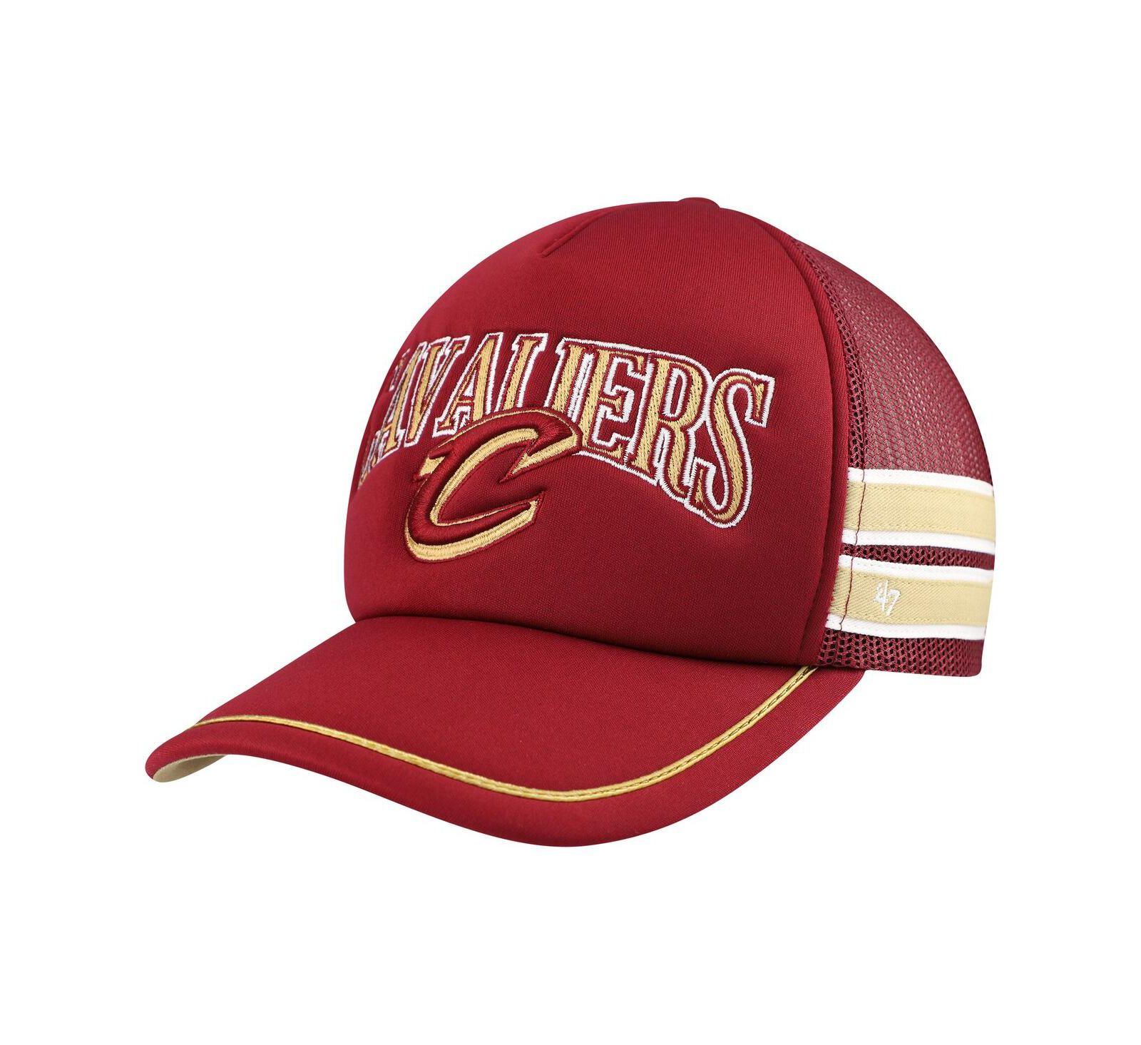 Мужская кепка-тракер '47 Brand Wine Cleveland Cavaliers Sidebrand Stripes Adjustable