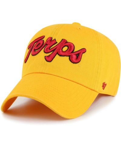 Men's '47 Brand Gold Distressed Maryland Terrapins Vintage-Like Clean Up Adjustable Hat