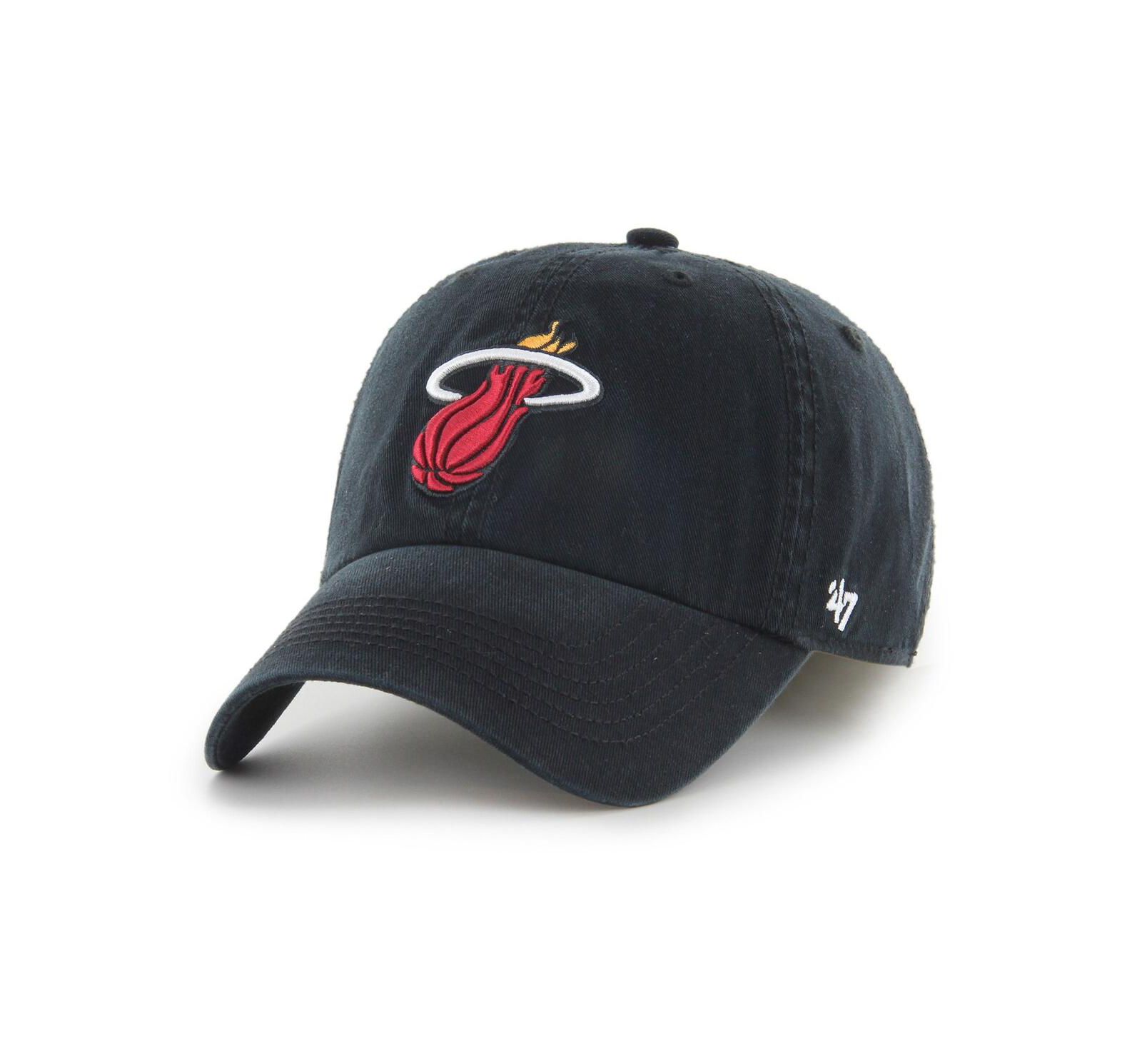 Men's '47 Brand Black Miami Heat Classic Franchise Fitted Hat