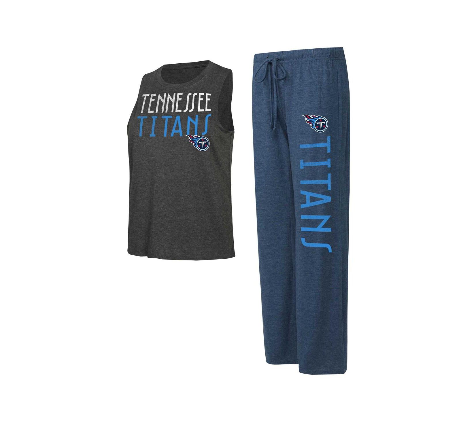 Concepts Sport Женский комплект: майка и брюки для отдыха, Tennessee Titans, navy/charcoal