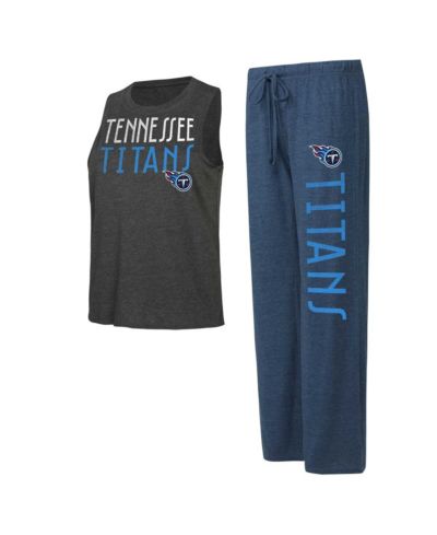 Concepts Sport Женский комплект: майка и брюки для отдыха, Tennessee Titans, navy/charcoal