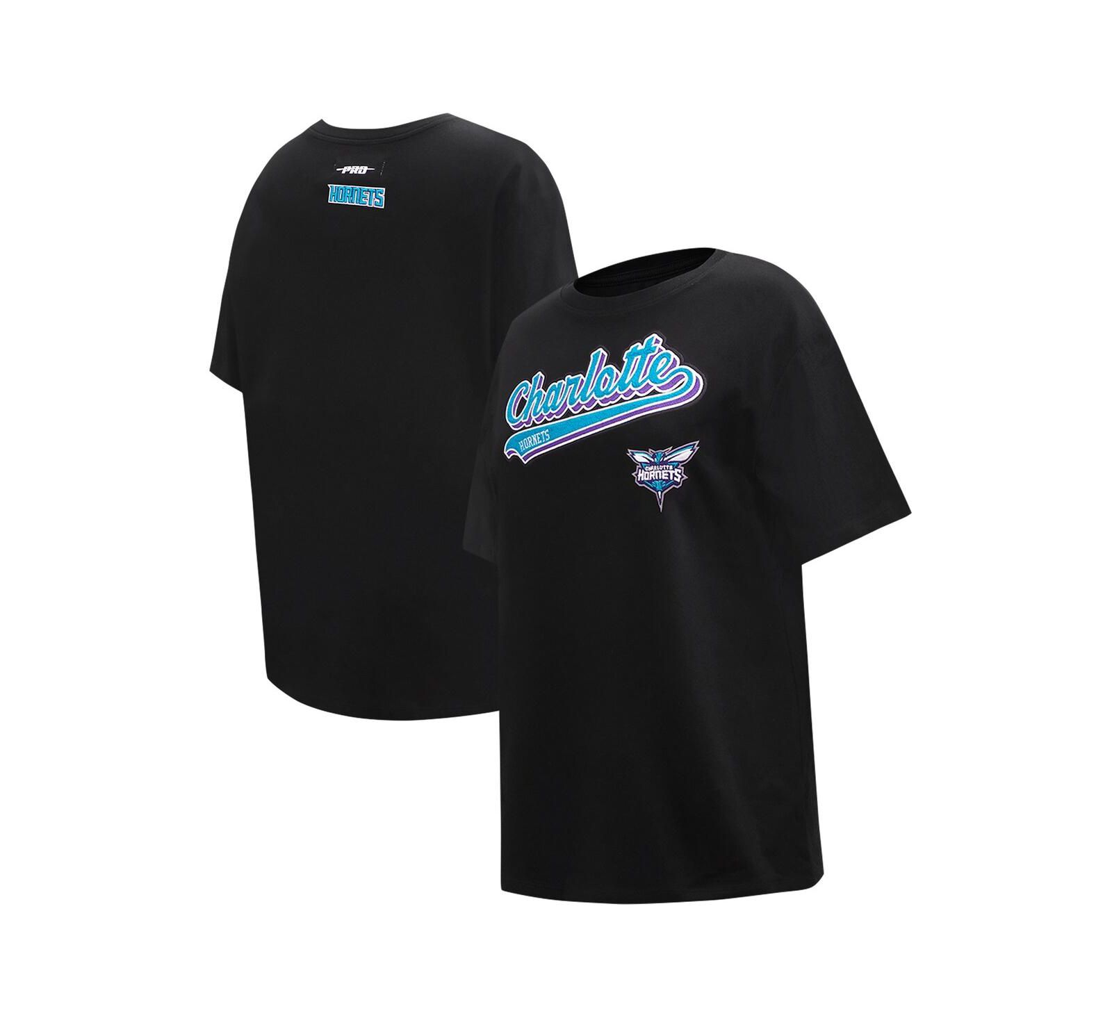 Pro Standard Женская футболка Boyfriend с принтом Charlotte Hornets, черная