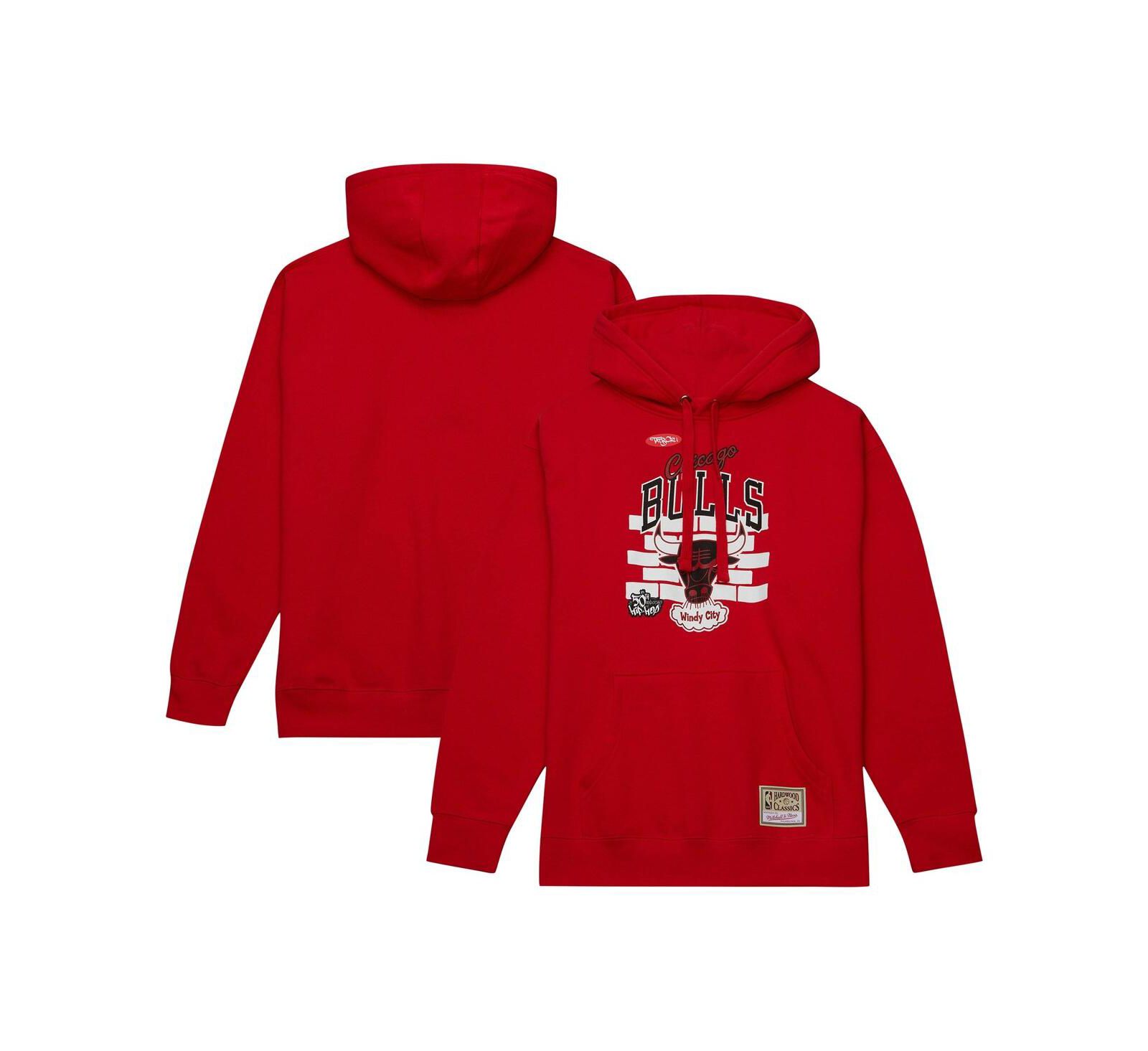 Мужское худи Mitchell & Ness x Tats Cru Red Chicago Bulls Hardwood Classics Brick Pullover