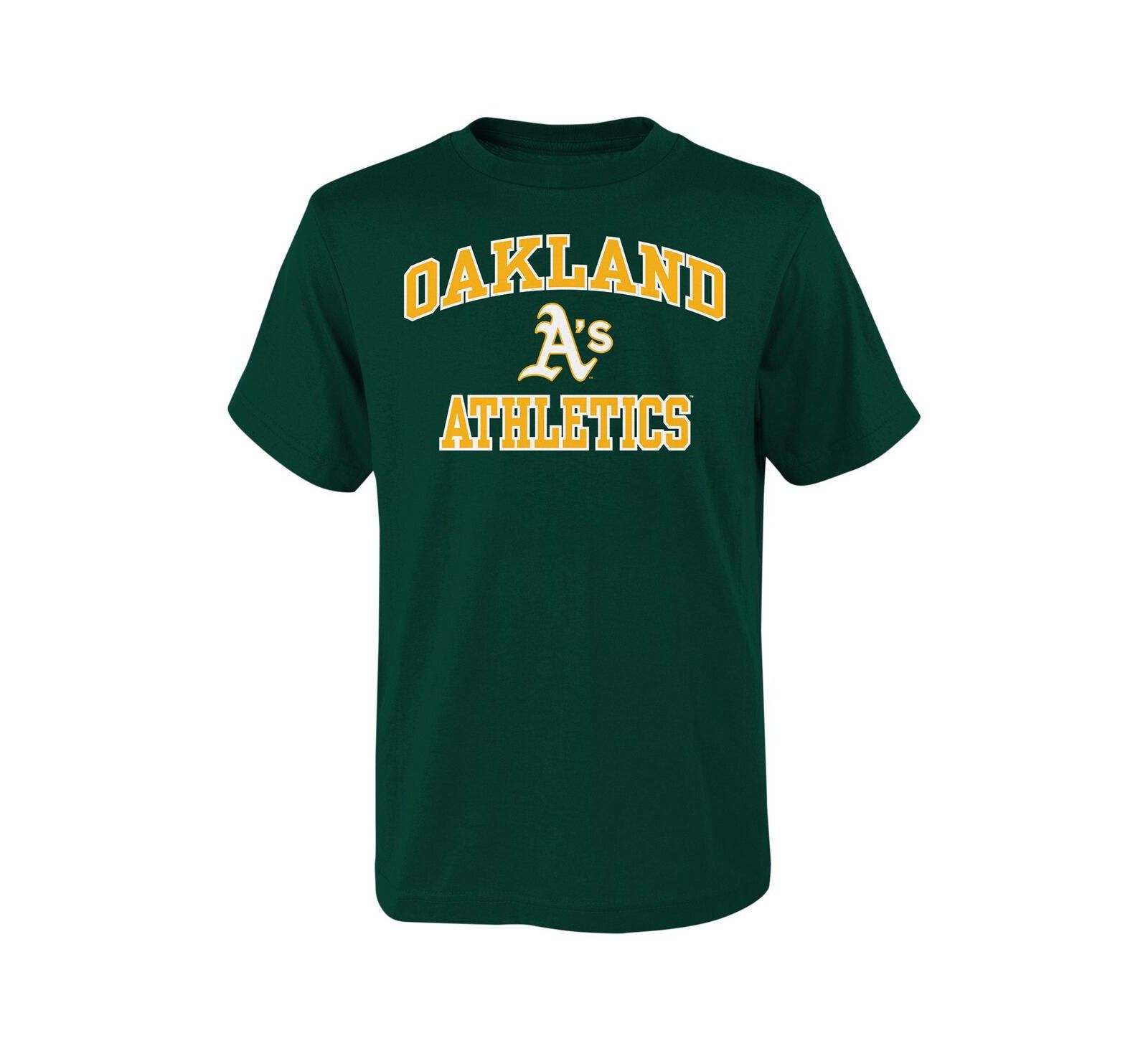 Детская футболка Outerstuff Green Oakland Athletics Heart & Soul