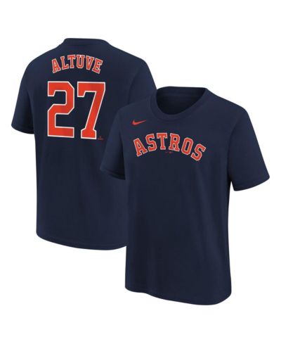 Nike Детская футболка Jose Altuve Houston Astros Navy с именем и номером