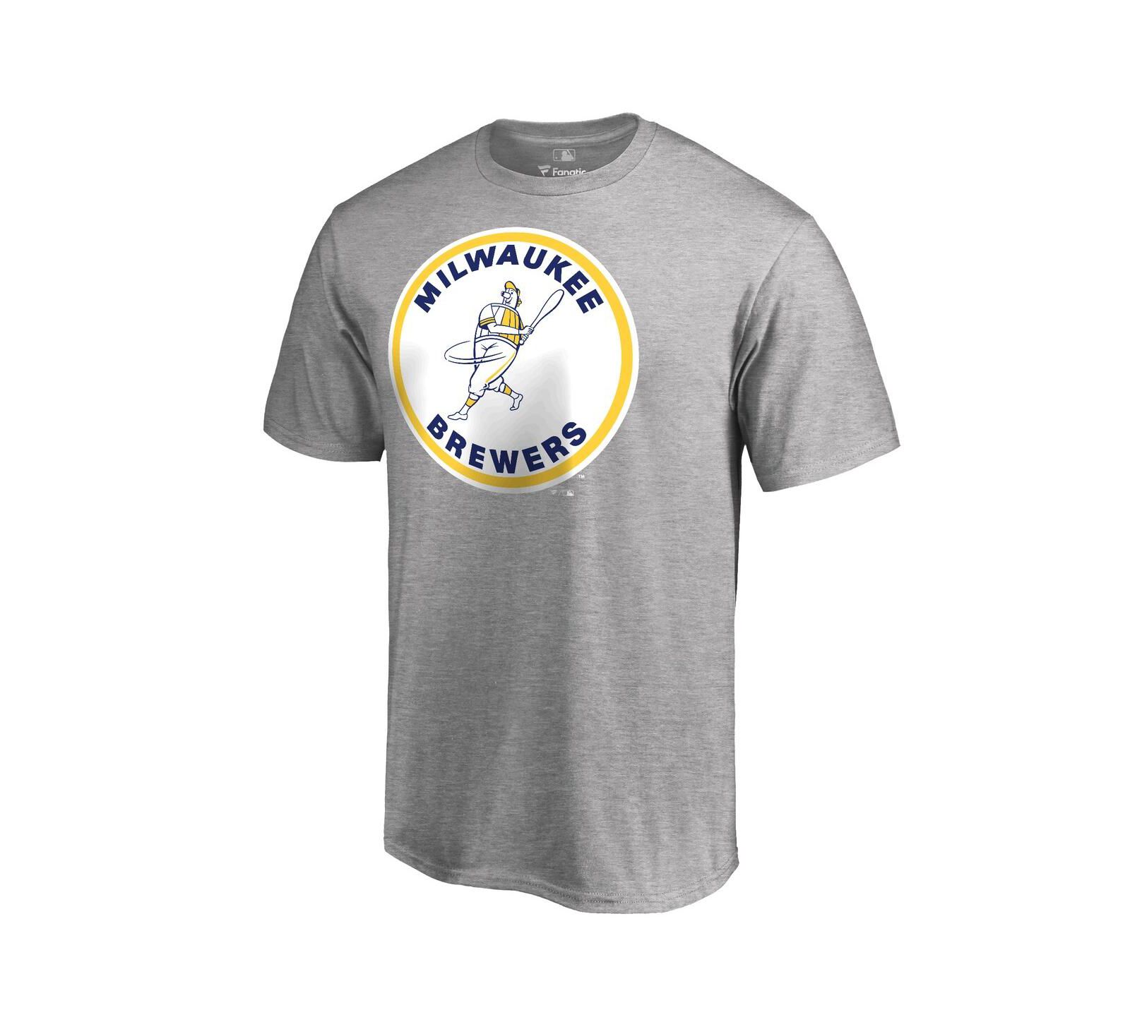 Мужская футболка Fanatics Milwaukee Brewers Cooperstown Collection Forbes, цвет Ash