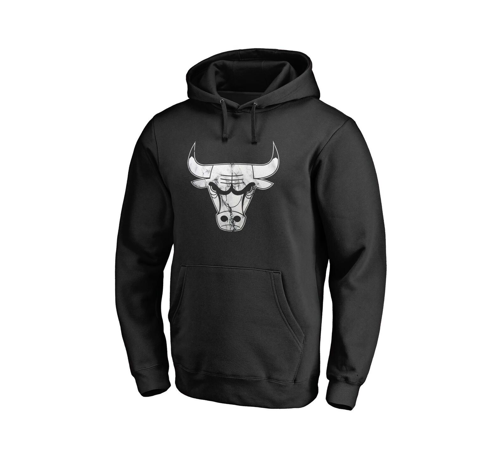 Худи Fanatics Black Chicago Bulls Marble Logo Pullover