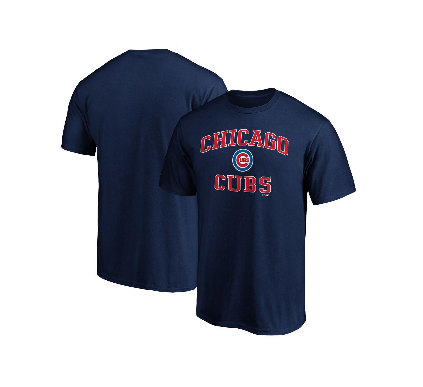 Футболка Men's Fanatics Navy Chicago Cubs Team Heart & Soul