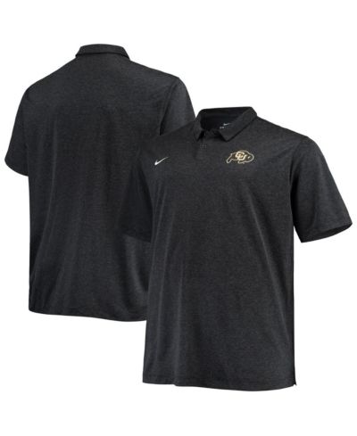 Nike Мужская спортивная рубашка-поло Colorado Buffaloes, Heathered Black, Big and Tall