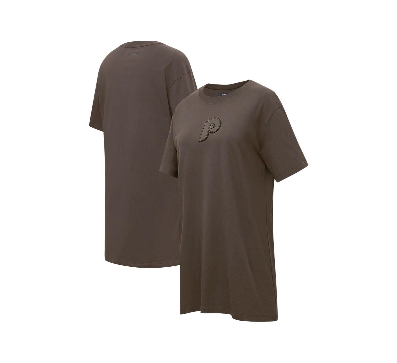 Women's Pro Standard Brown Philadelphia Phillies Neutral T-shirt Dress