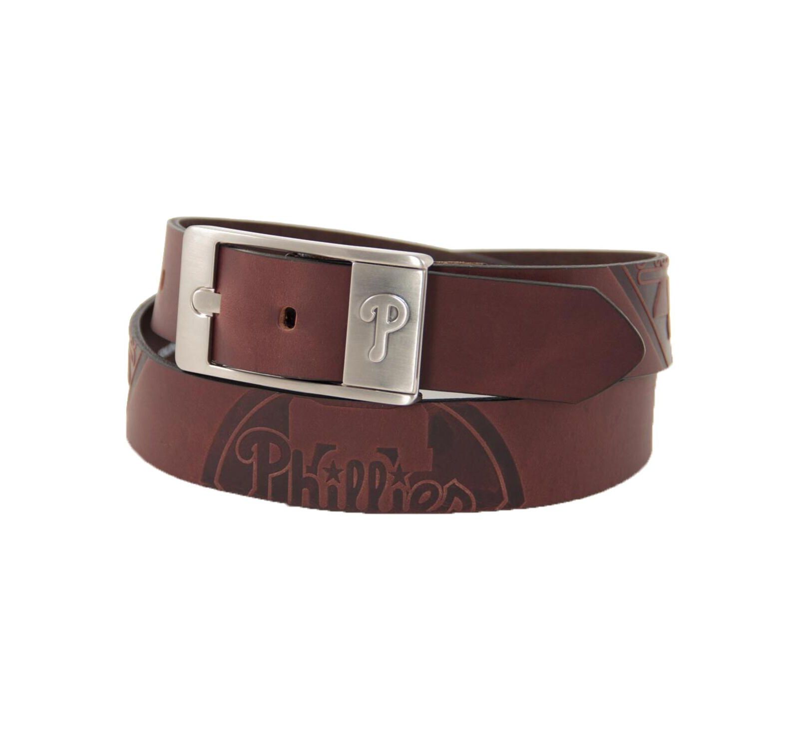 Мужской кожаный ремень Eagles Wings Brown Philadelphia Phillies Brandish
